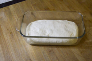 Place dough in pan for second rise