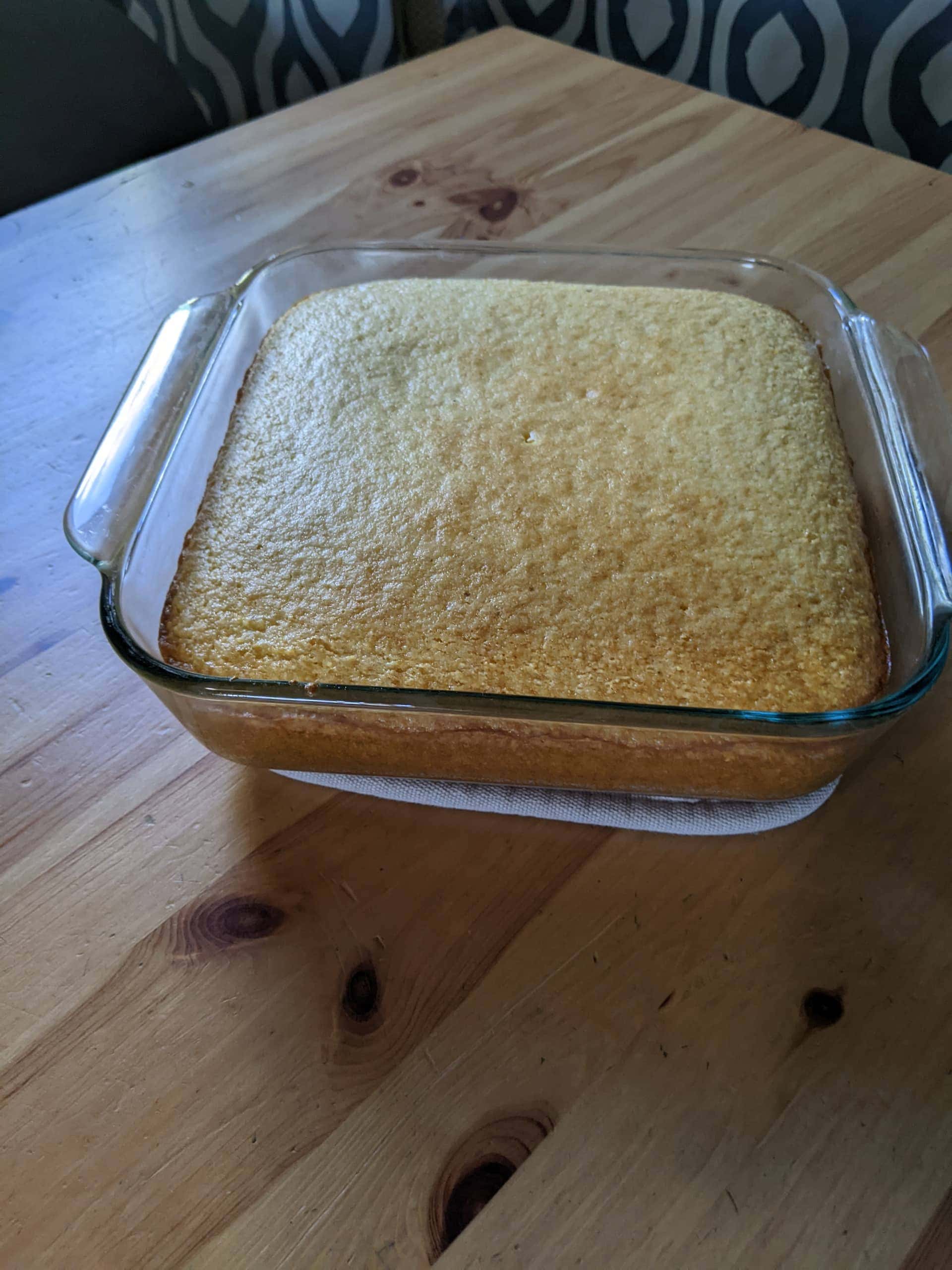 Cornbread fresh from the oven
