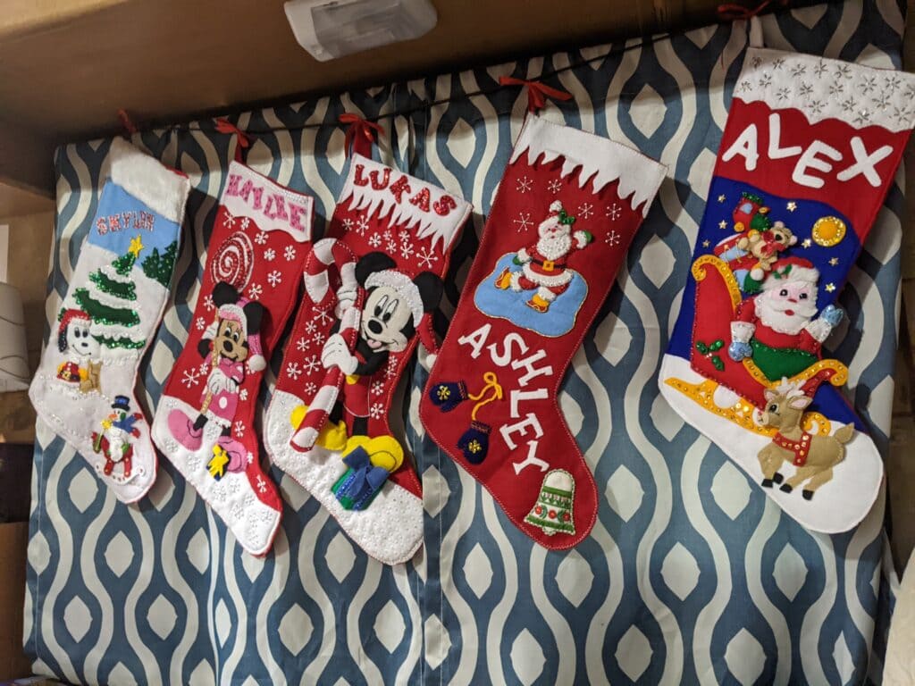 Our family Christmas stockings are full of memories and bring us joy.